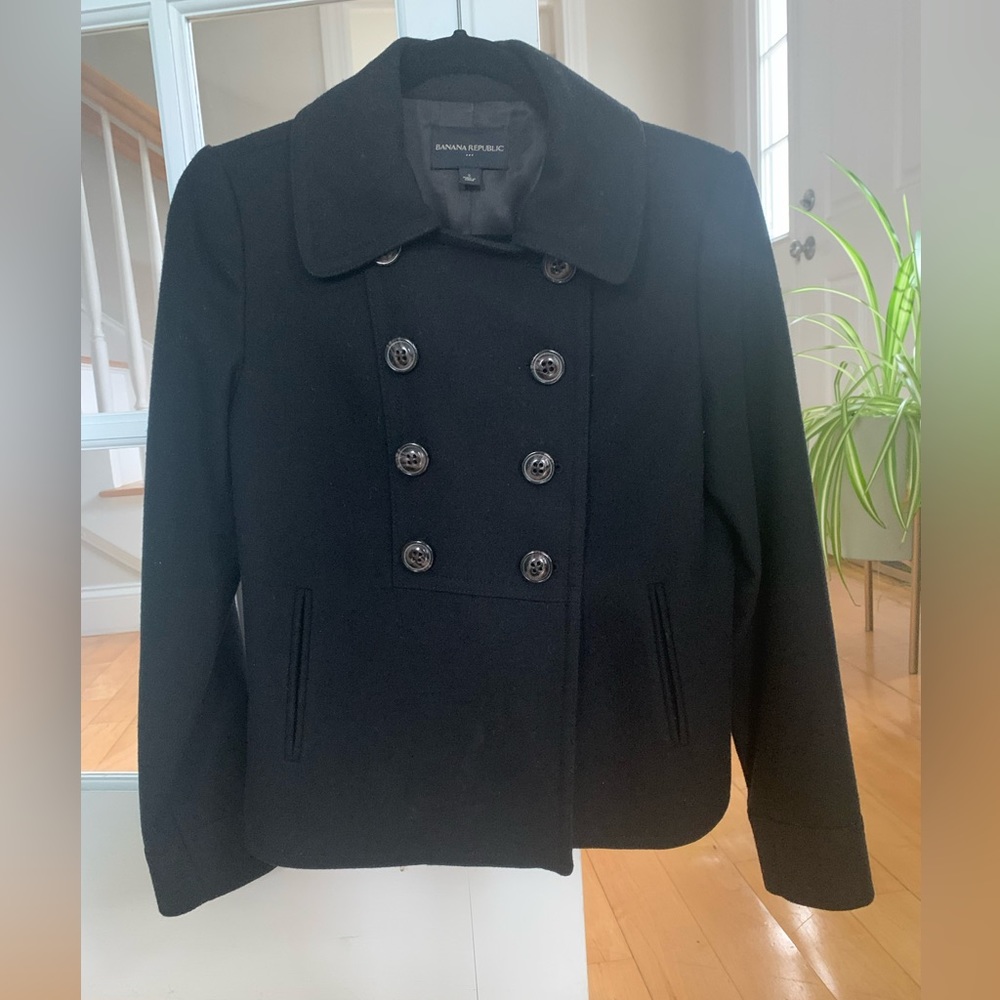 Black Wool Pea Coat